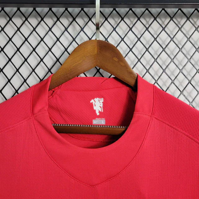 Camisa Manchester United 07/08 Home Manga Longa - Retrô Masculina