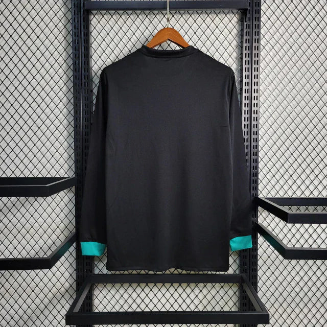 Camisa Retrô Real Madrid Manga Longa II 2017/18 Adidas Retrô Preto