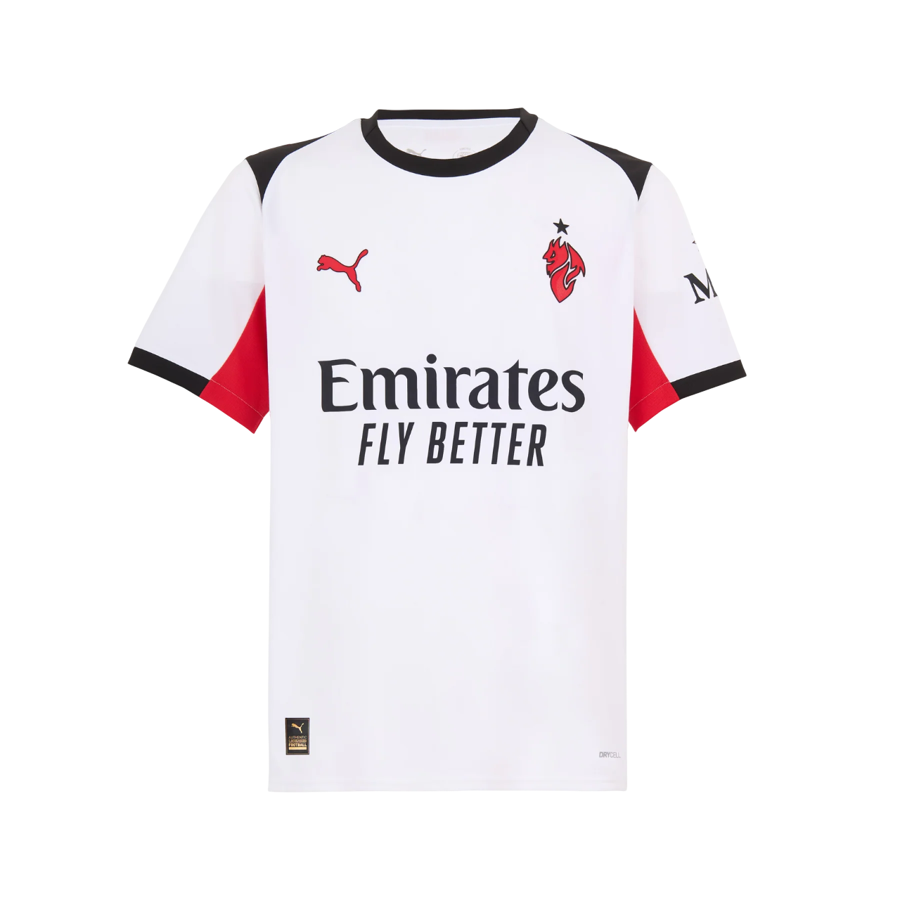 Camisa AC Milan Away 25/26 - Torcedor Puma Masculino - Branco e Preto