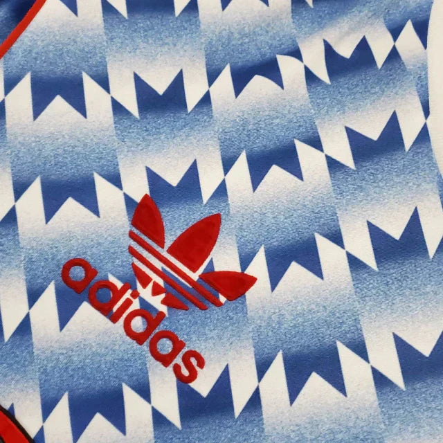 Camisa Manchester United Retrô 1990/1992 Azul e Branca - Adidas