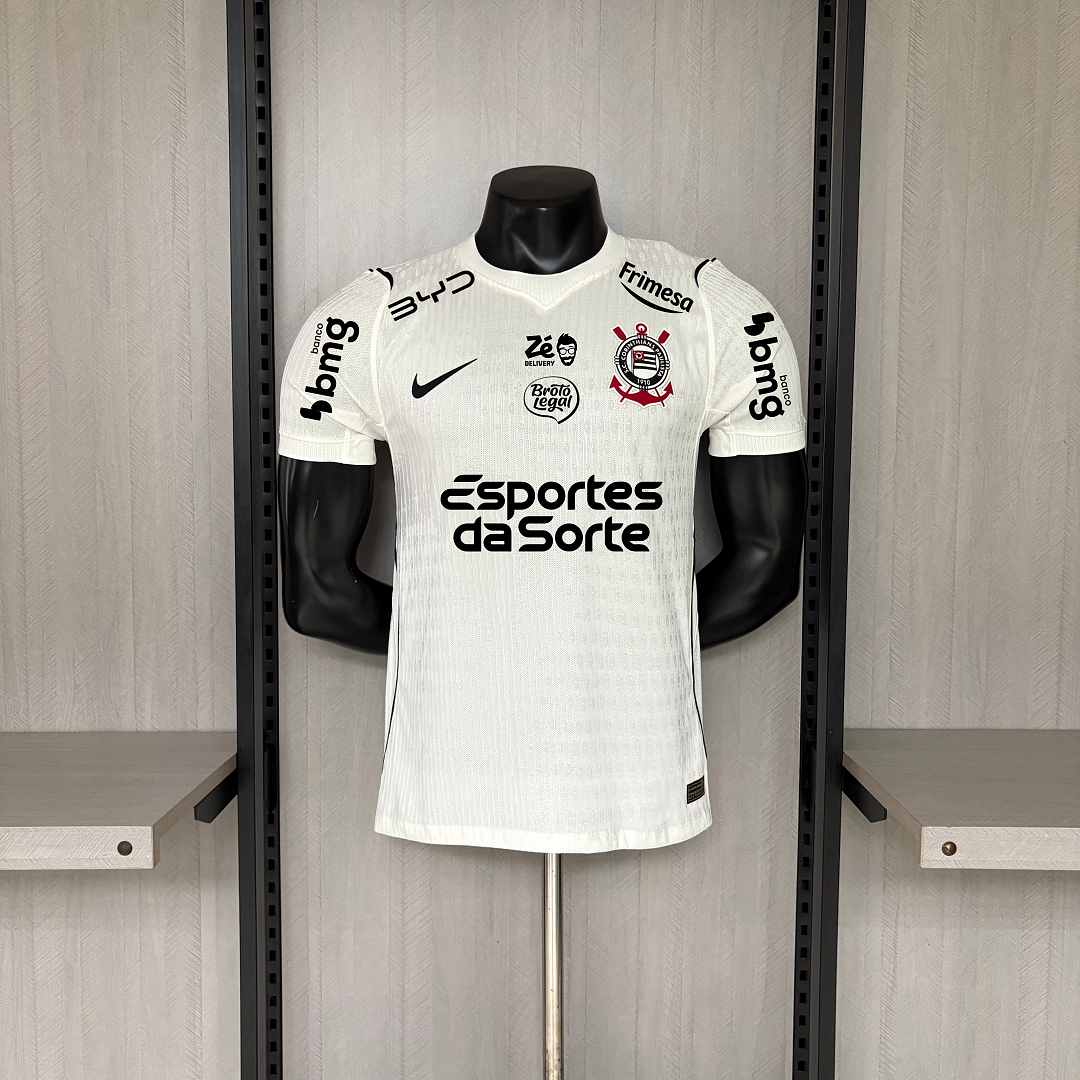 Camisa Corinthians Home Com Patrocínios 26/27 - Nike Jogador Masculina