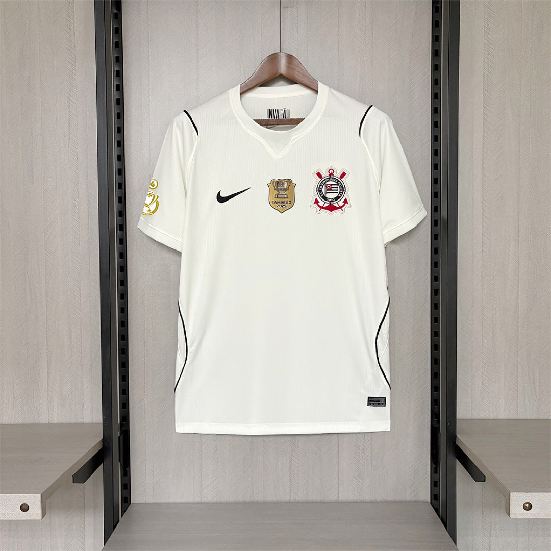 Camisa Corinthians Home Com Patrocínios 26/27 - Nike Torcedor Masculina