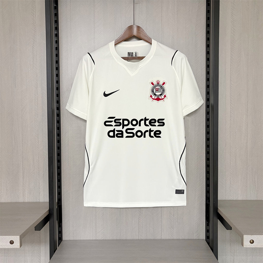 Camisa Corinthians Home Com Patrocínios 26/27 - Nike Torcedor Masculina