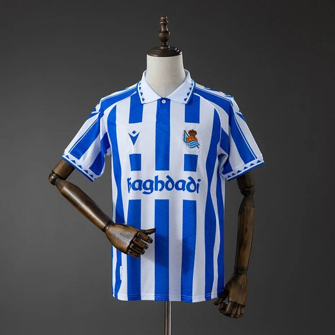 Camisa Real Sociedad Vintage 26/27 - Macron Torcedor Masculina