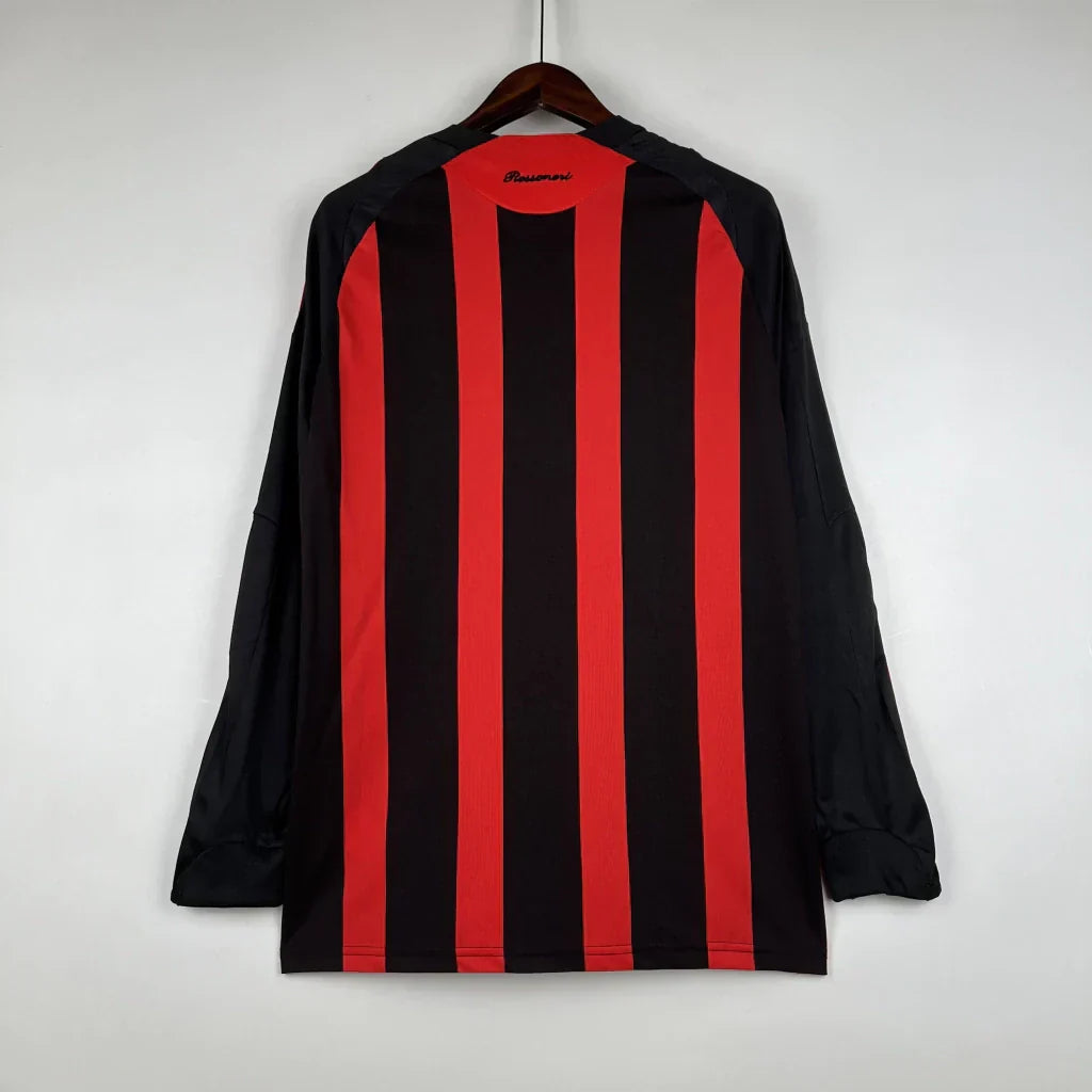 Camisa Milan 08/09 Home Manga Longa - Retrô Masculina