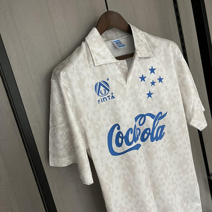 Camisa Cruzeiro Fora 93/94 - Versão Retrô Coca-Cola Branca