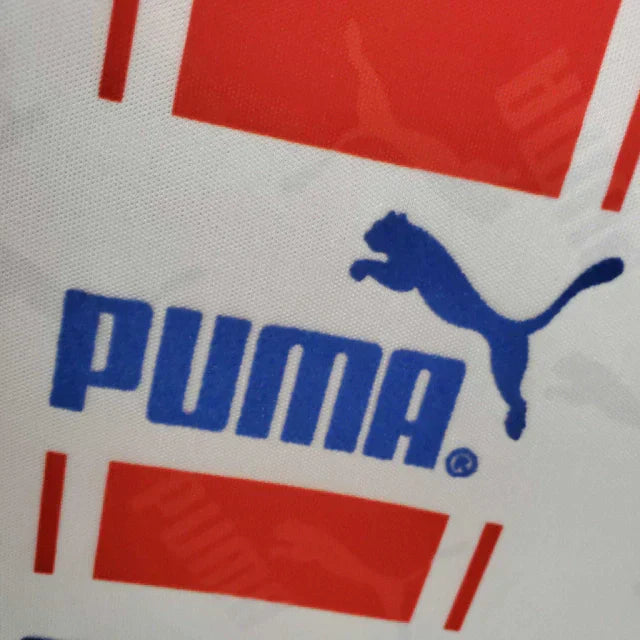 Camisa Atlético de Madrid Retrô 1994/1995 Branca e Vermelha - Puma