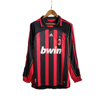 Camisa Milan 06/07 Home Manga Longa - Retrô Masculina