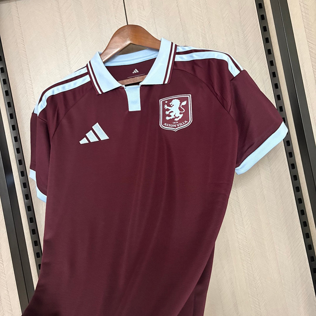 Camisa Aston Villa Home 26/27 - Adidas Torcedor Masculina