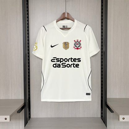 Camisa Corinthians Home Com Patrocínios 26/27 - Nike Torcedor Masculina