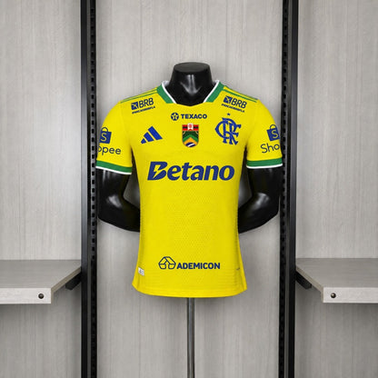 Camisa Flamengo Edição Copa do Mundo Amarela Com Patrocínios 26/27 - Adidas Jogador Masculina