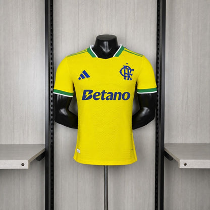 Camisa Flamengo Edição Copa do Mundo Amarela Com Patrocínios 26/27 - Adidas Jogador Masculina