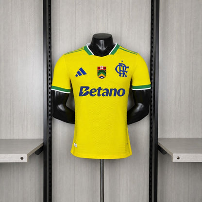 Camisa Flamengo Edição Copa do Mundo Amarela Com Patrocínios 26/27 - Adidas Jogador Masculina