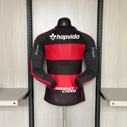 Camisa Flamengo Home Com Patrocínios 26/27 Manga Longa - Adidas Jogador Masculina