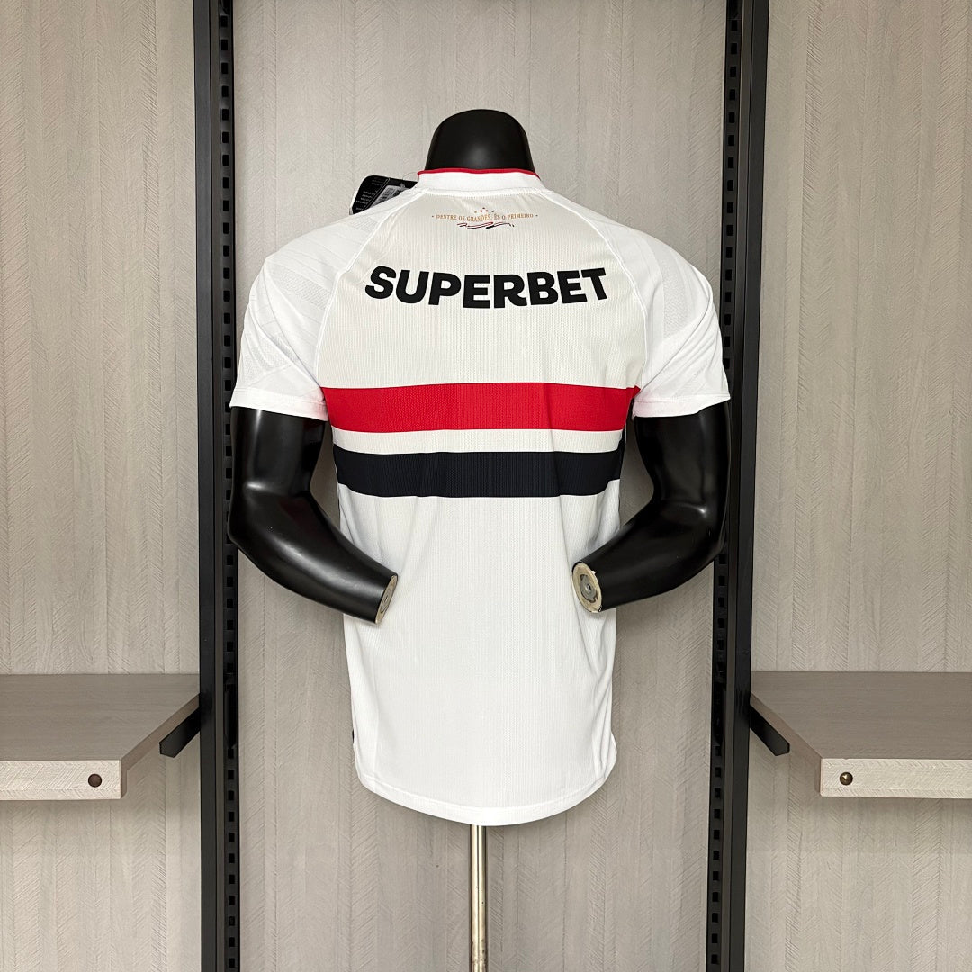 Camisa São Paulo Home Com Patrocínios 26/27 - New Balance Jogador Masculina