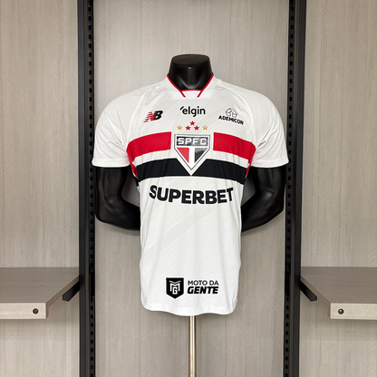 Camisa São Paulo Home Com Patrocínios 26/27 - New Balance Jogador Masculina