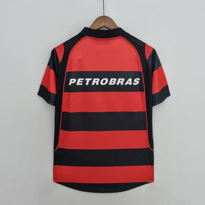 Camisa Retrô Flamengo I 2001/02 Masculina Torcedor Vermelha e Preta