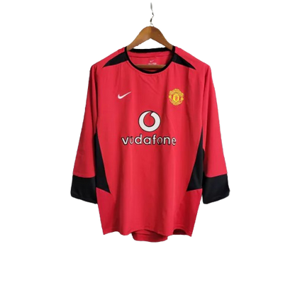 Camisa Manchester United 04/06 Home Manga Longa - Retrô Masculina