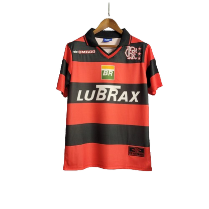 Camisa Retrô Flamengo I Home 1999/00 Masculina Vermelha e Preta
